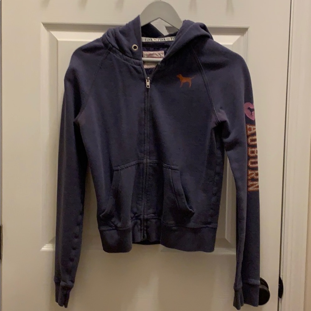 Pink Auburn zip hoodie